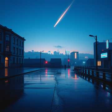 流星停在半空