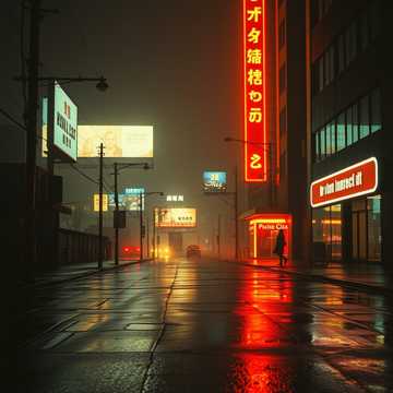 深夜的路灯