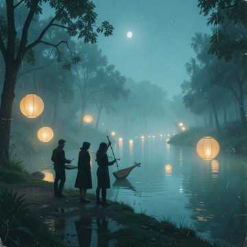灯影河湾