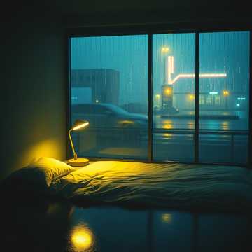 空房间下雨