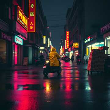霓虹食单与黄衣