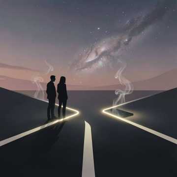 缘分岔路口
