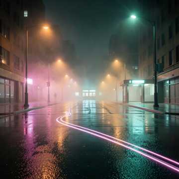 霓虹独影