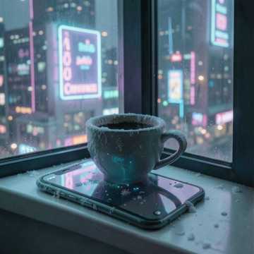 冷透的咖啡杯