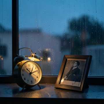 雨滴敲窗棂