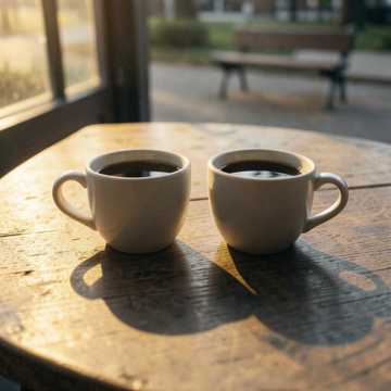两条影子在咖啡杯-版本2