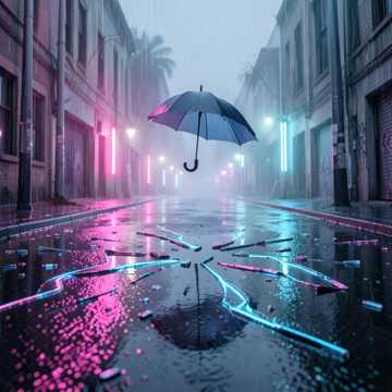 霓虹碎雨