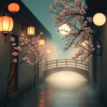 落花碾过旧街坊