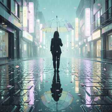 伞下影听雨