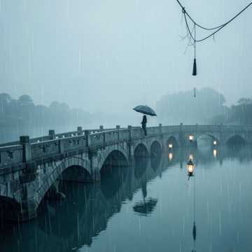 檐下听雨人