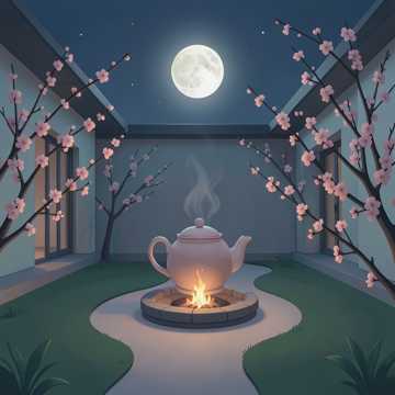 月下煮茶