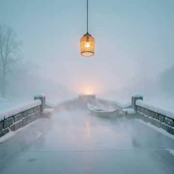 提灯过雪桥