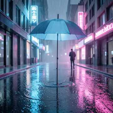 伞下的雨滴声