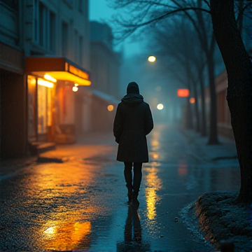 霓虹雨巷