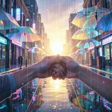 并肩踏过的暴雨