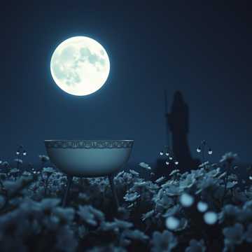 月光下的百灵