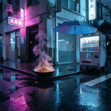 霓虹煎饼摊