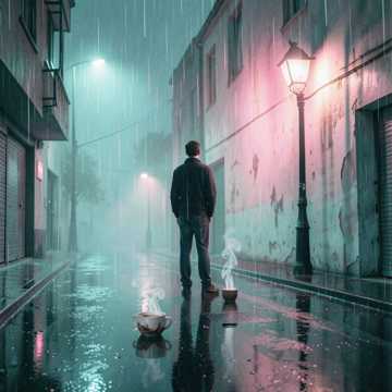 街道下着那场雨