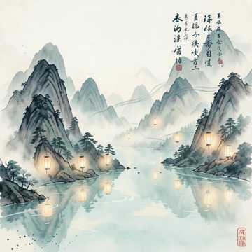 云山墨戏