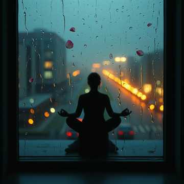 听雨抚平窗