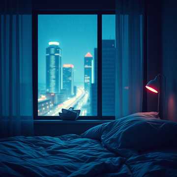 雨敲窗沿的夜