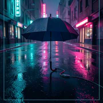 伞沿坠雨