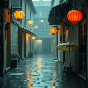 油纸伞下