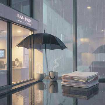 雨停在窗边