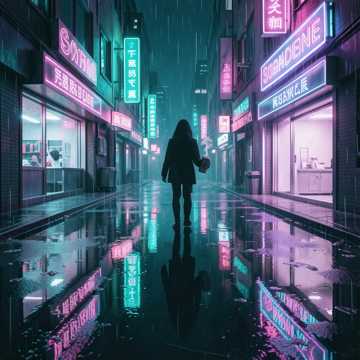 霓虹雨的影子