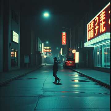 霓虹没影