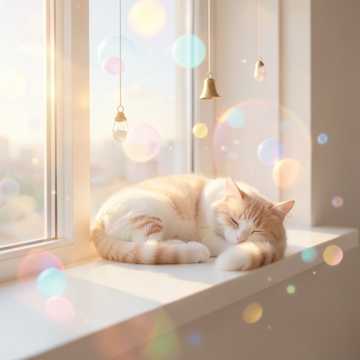猫咪枕着光-版本2