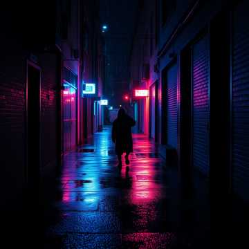 霓虹雨巷