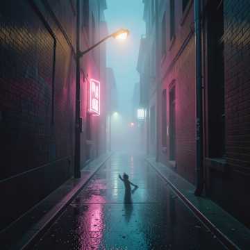 霓虹落单的影子