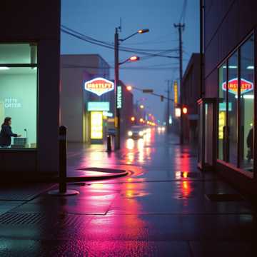 霓虹雨丝的余温