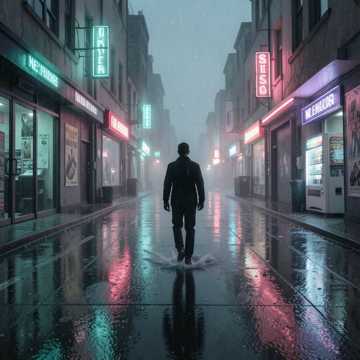 霓虹未眠的街