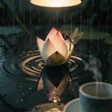 雨赏荷花