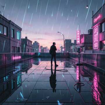 霓虹碎雨