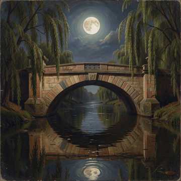 Moon Over Willow Bridge
