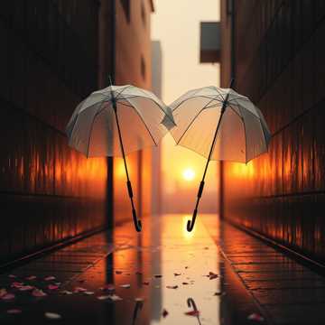 落在花瓣上的雨