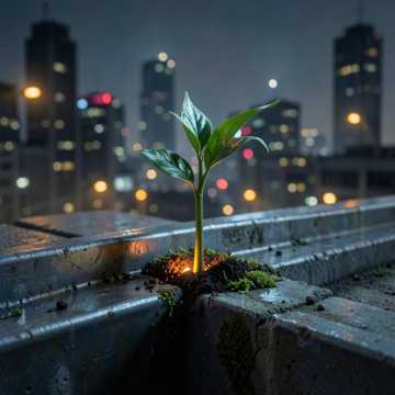 水泥缝里的芽