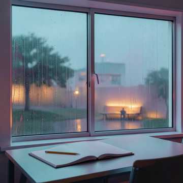 雨后空座位