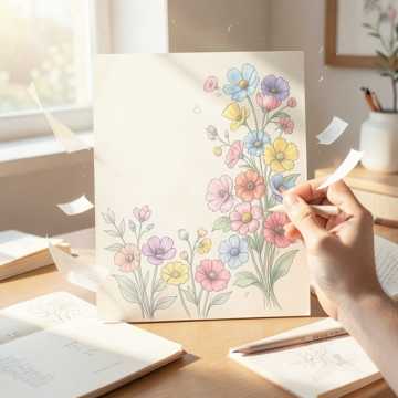 白纸开花
