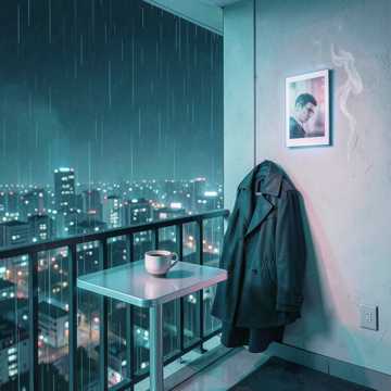 空杯对残月