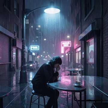 落雨街影