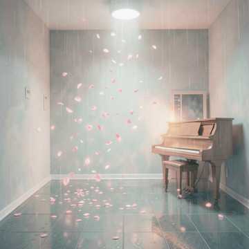 琴键上的樱花雨