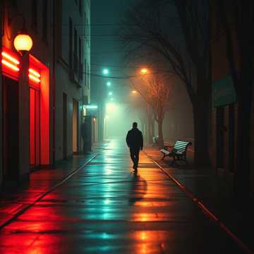 霓虹雨巷