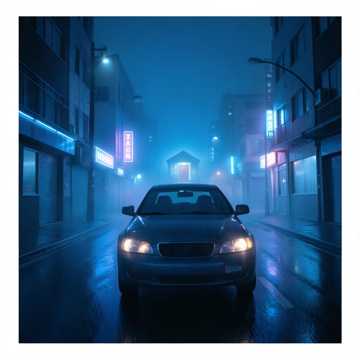 城市夜车收音机