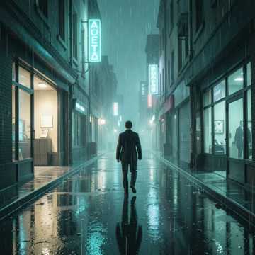 霓虹雨巷