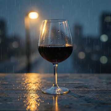 雨把路灯酿成了酒