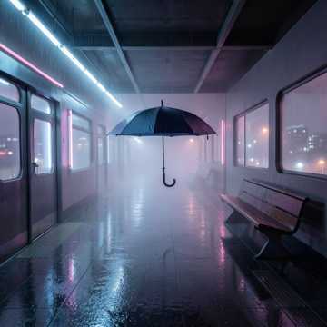 雨浸的月台-版本2